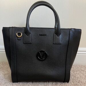 Valentino Black Leather Tote Bag
